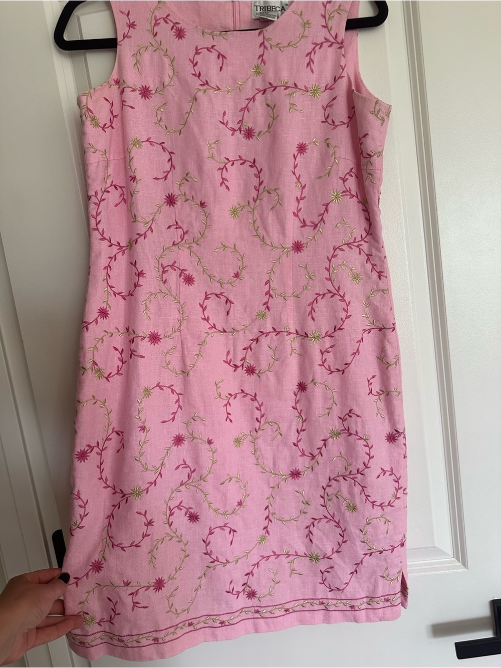 Pink Floral linen Dress